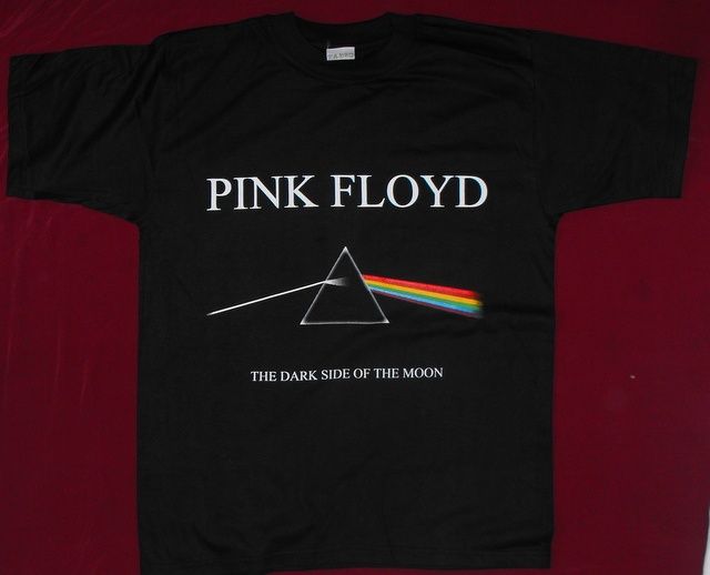 Tricou Pink Floyd - The Dark Side Of The Moon ,pe Fruit of the Loom