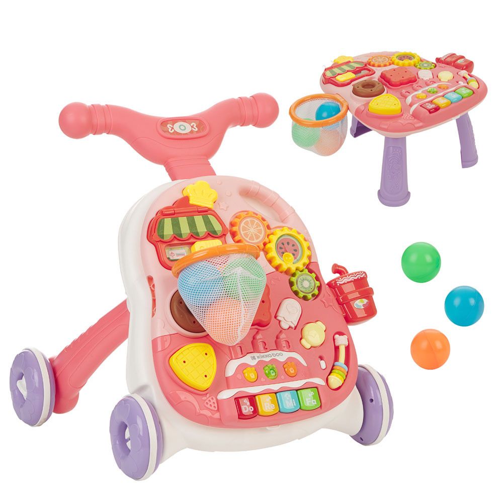 KIKKA BOO Играчка за прохождане уокър 2в1 CANDY PARTY PINK