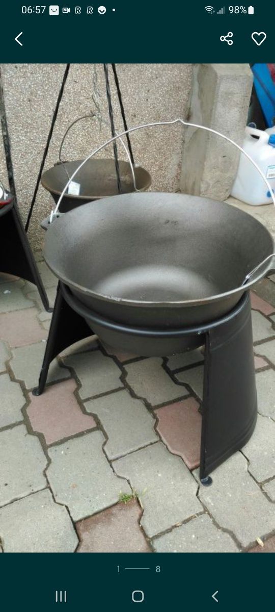 Ceaun fontă pură 10,8 L cu capac inox  Promo 139 Lei (7,2L/10,8L/16L/2