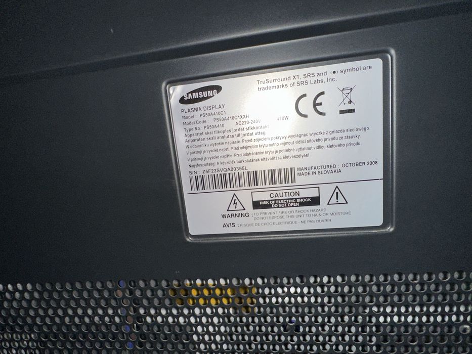 Vand Plasma Samsung in stare perfecta de functionare + telecomanda