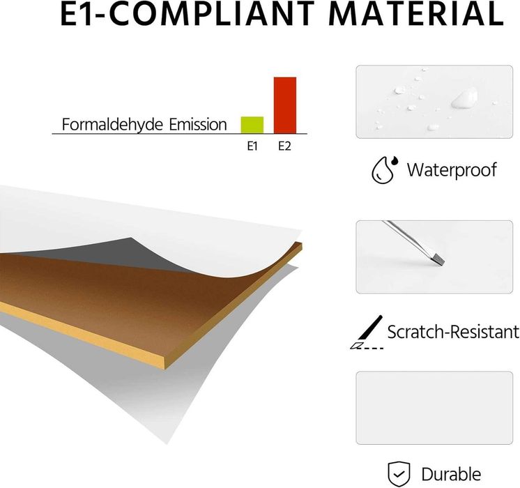 Noptiera moderna cu 3 sertare, masa laterala alba, MDF |S 592874 White