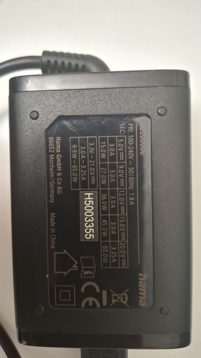 Зарядно за лаптоп 65W usb type C