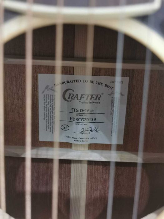 Chitară electro acustică Crafter Made Korea cu Lr Baggs , STG D-16 ce