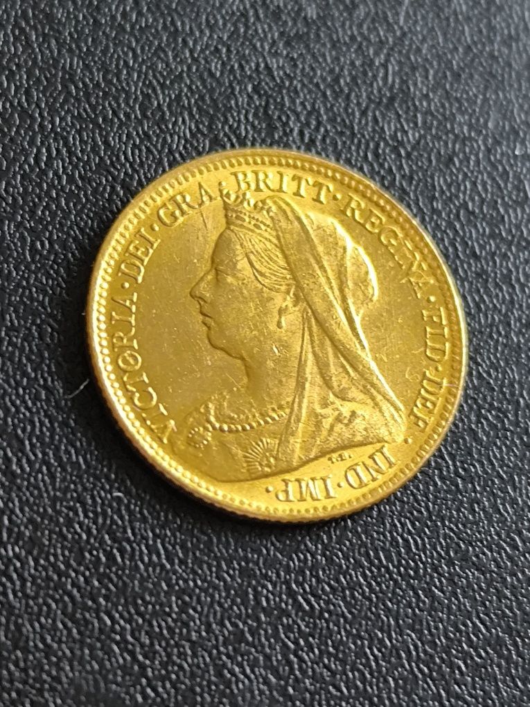 1/2 суверен 1896 год. кралица Виктория, злато 3.99 гр,917/1000 (22 кар