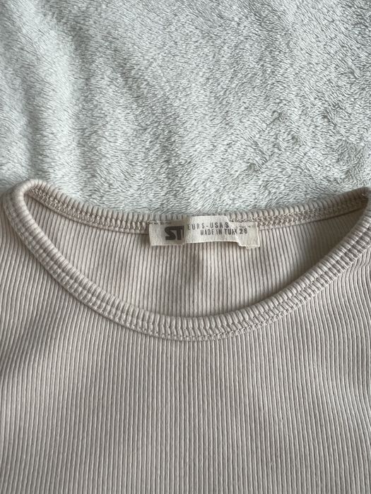 Top Maneca Lunga Bej