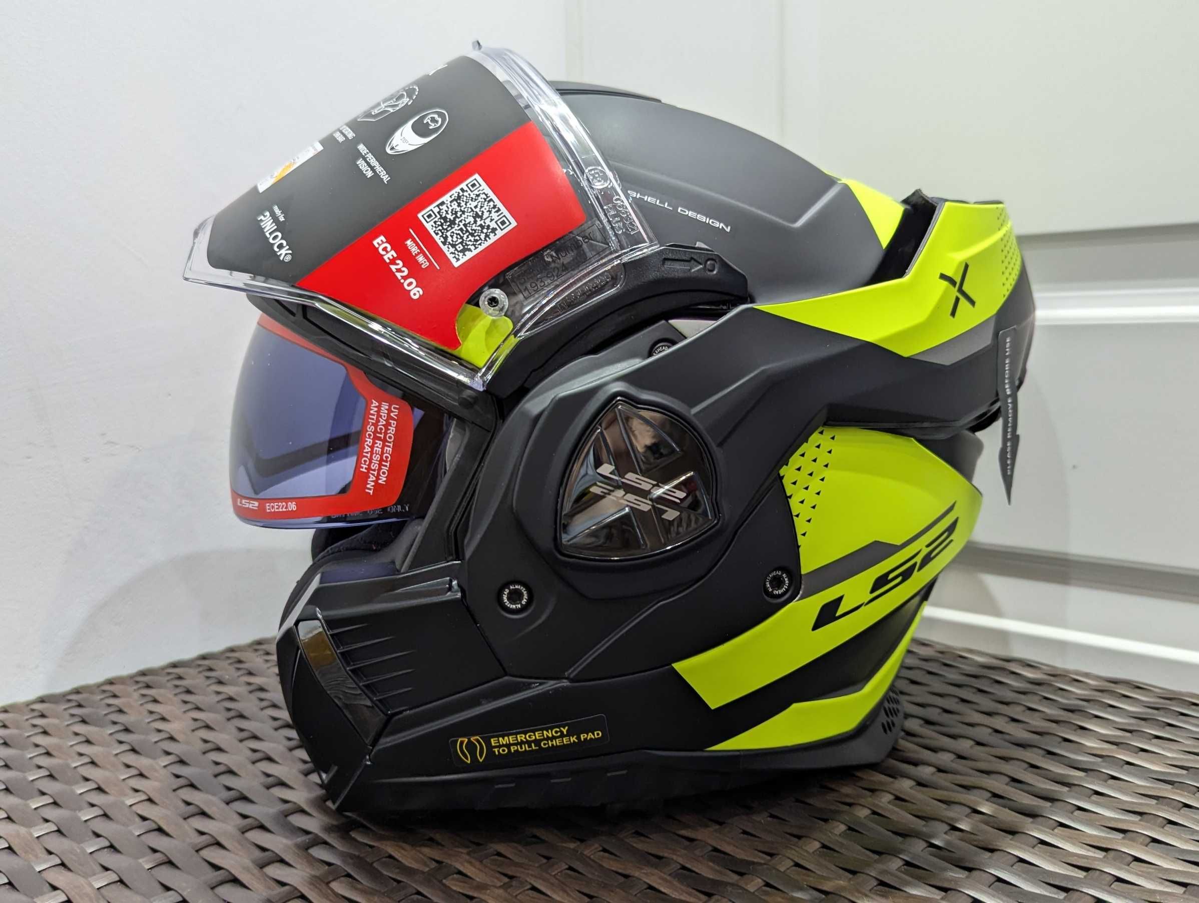 Casca moto LS2 Advant X, marime XL - flip-back, cu 2 viziere