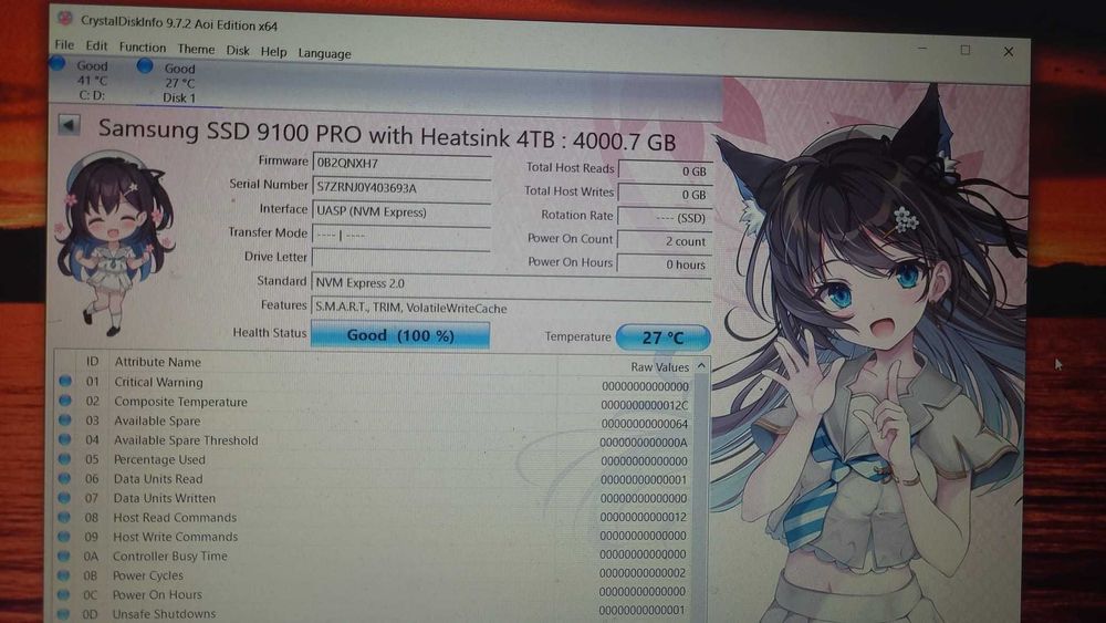 SSD Samsung 9100 PRO HeatSink de  4TB PCI  Express 5.0 -nou