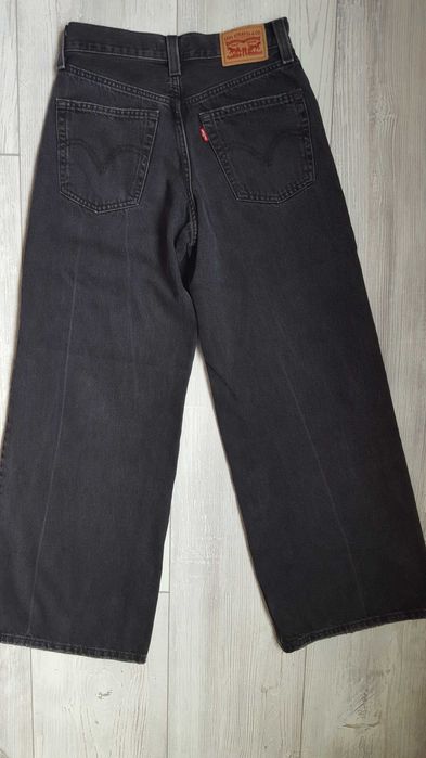 Черни дънки Levi Strauss '94 Baggy Wide Leg за момиче с р-р W25 L33
