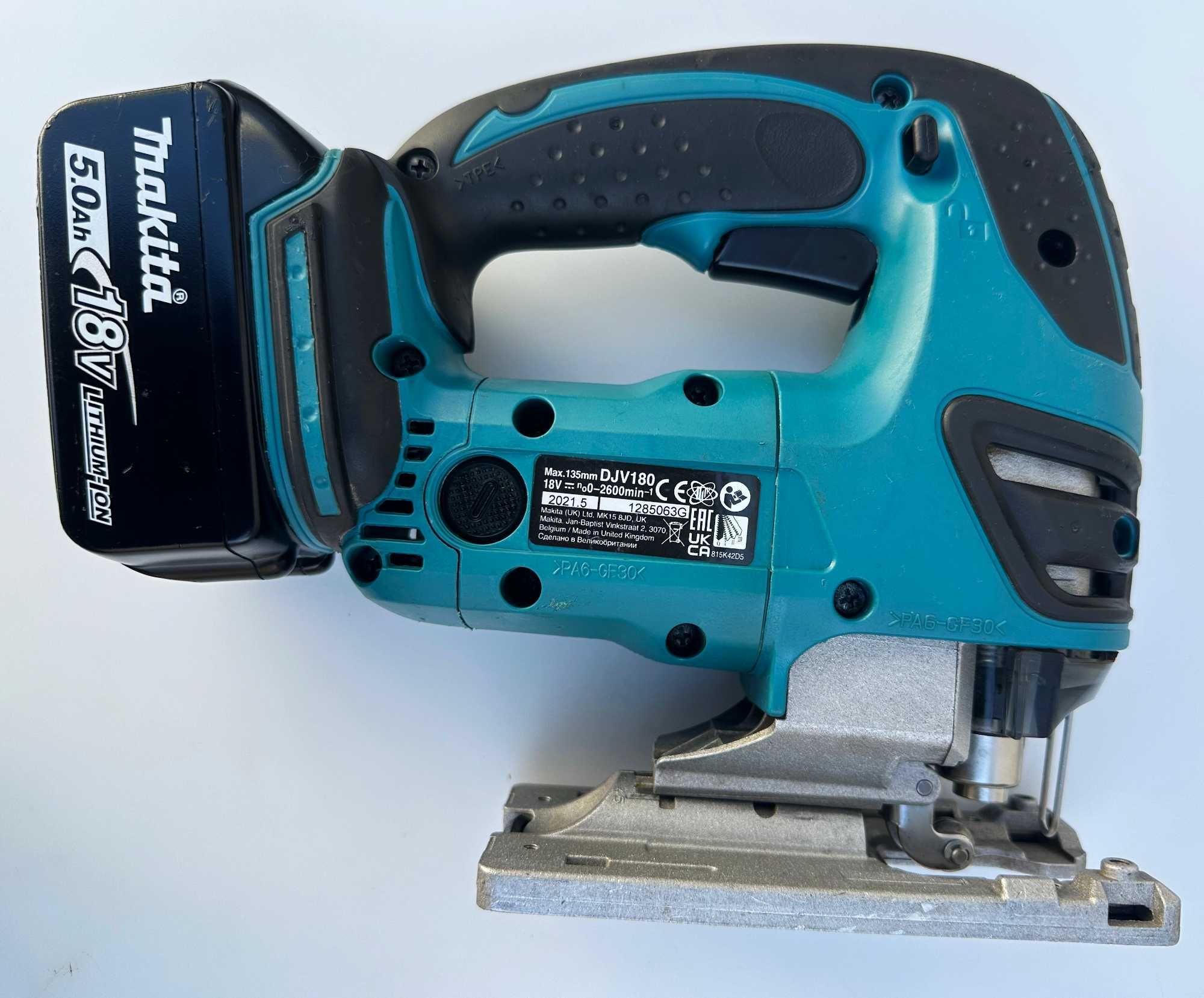 Makita DJV180 - Акумулаторен прободен трион 2x18V 5.0Ah перфектен!