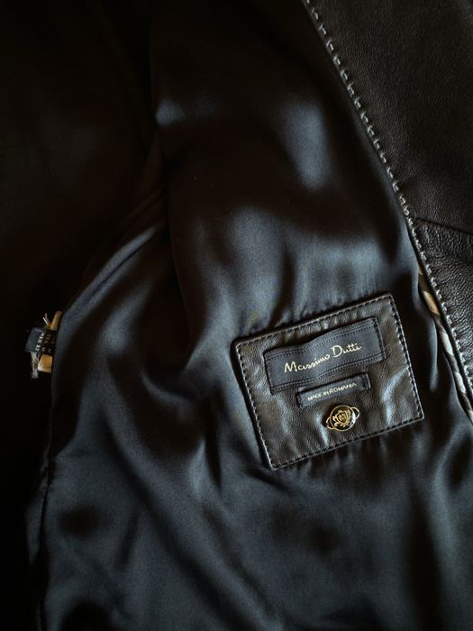 Дамско черно кожено яке Massimo Dutti