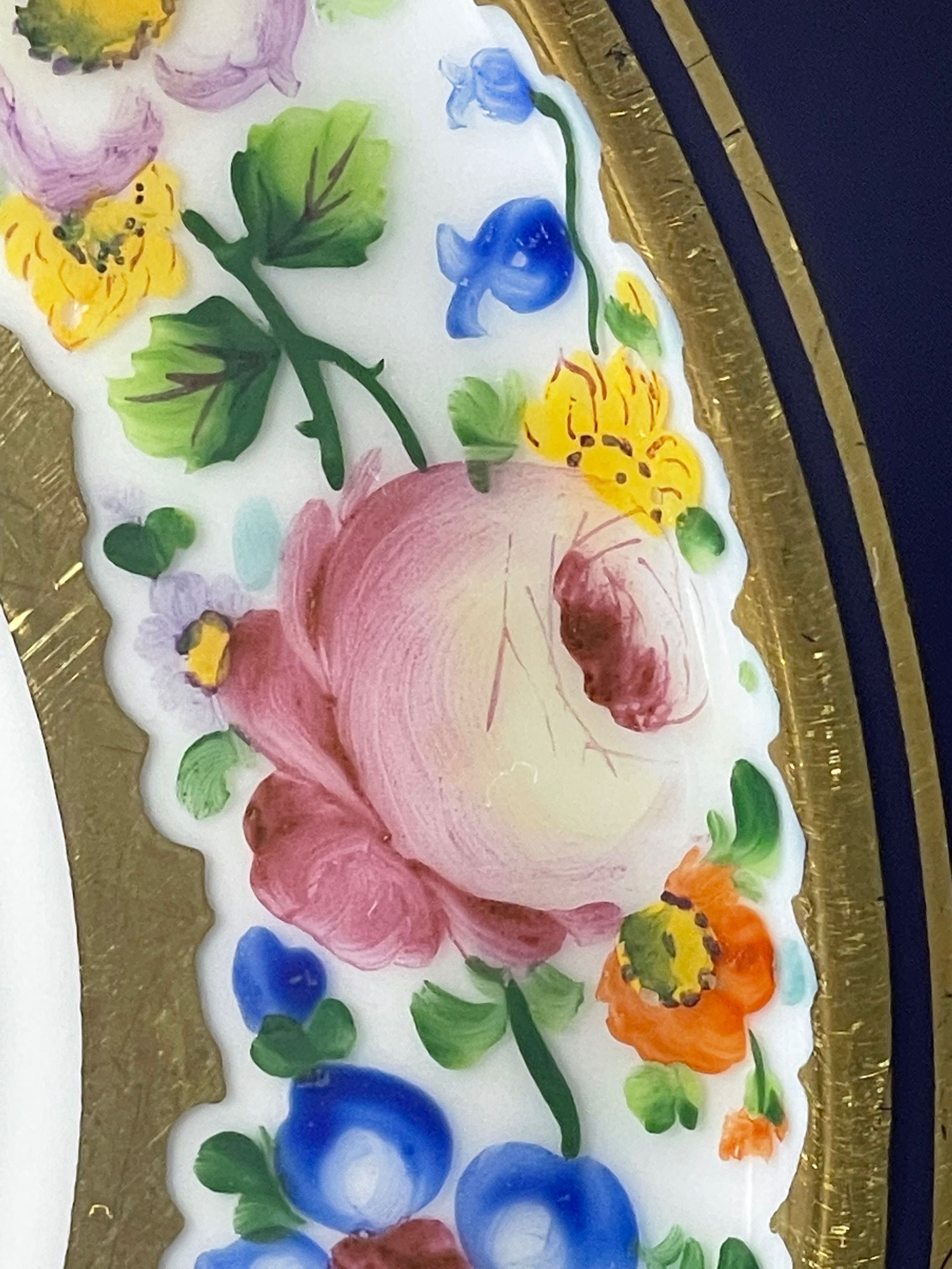 Порцеланова чиния ръчно рисувани цветя Bavaria