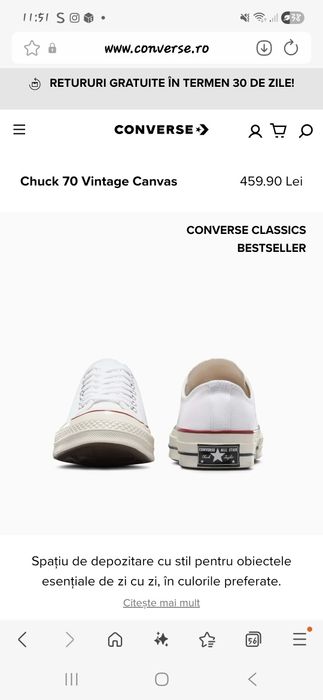 Teniși Converse All Star unisex,nr39(24,5cm)