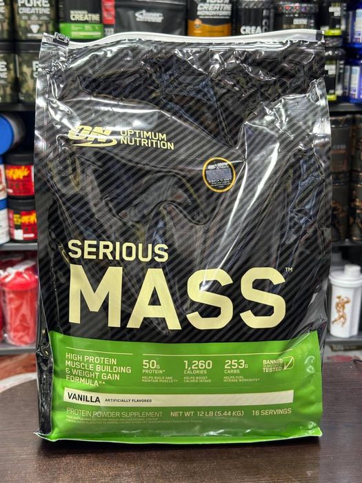 ON - Serious Mass 5,4kg Vanilla, Chocolate, penaut butter