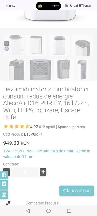 Vand dezumidicator AlecoAir