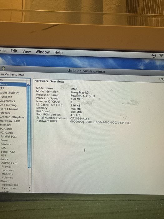 iMac G4 (2002) MacOs X 10.5 Leopard