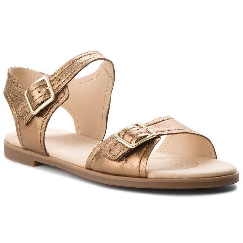 %ПРОМО% CLARKS № 37 & 39 – Дамски сандали от ест кожа BRONZE METALLIC"
