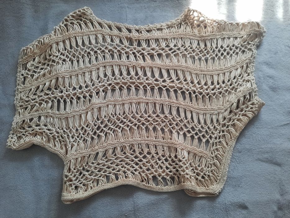 Bluză tricotată, crem, mărimea M