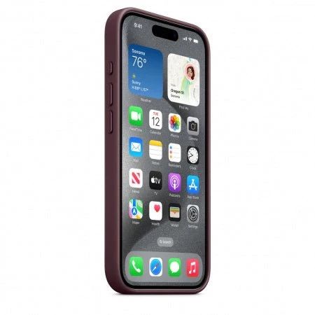 Husa iPhone 15 Pro Leather Apple Mulberry