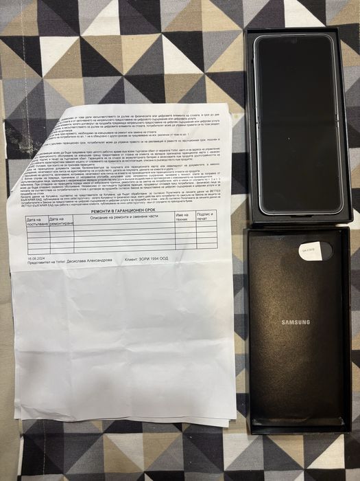Samsung Z-flip6 512gb гаранцъонен до 16.06.26г