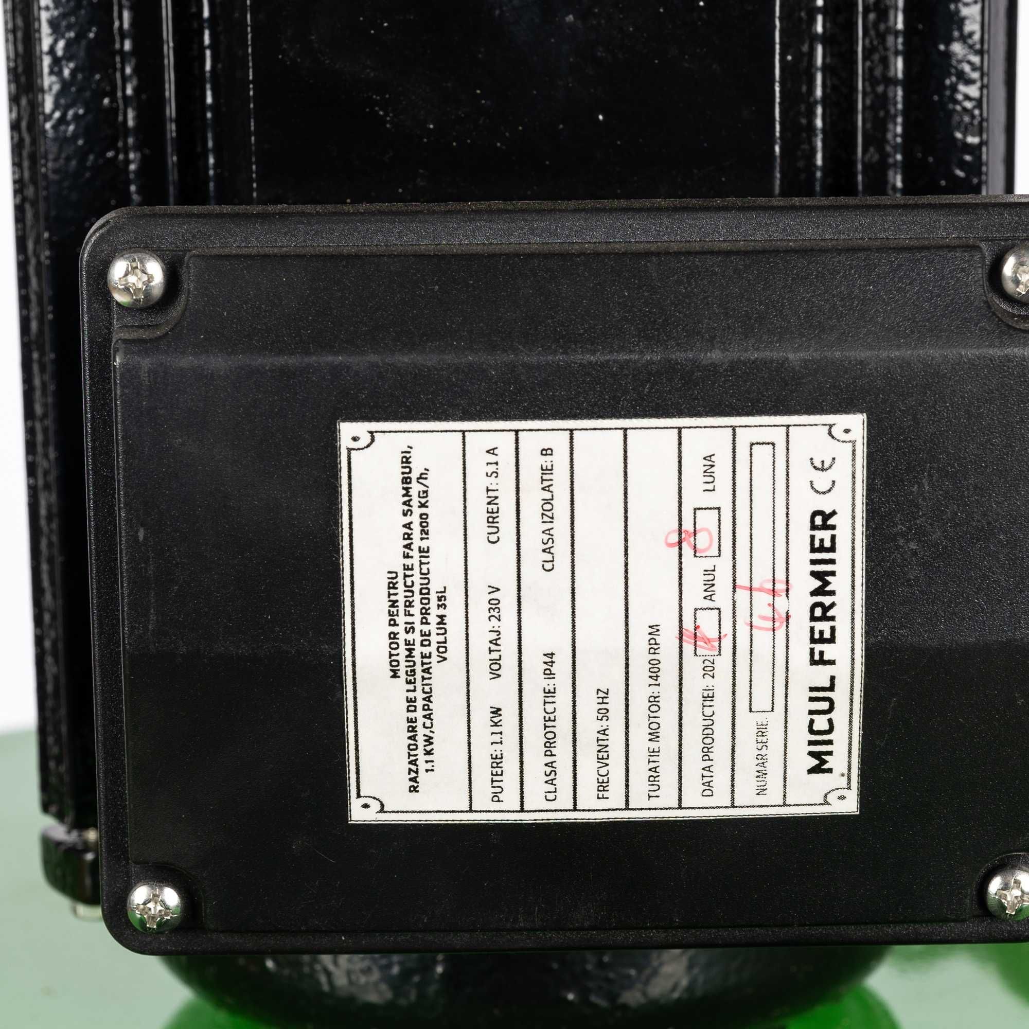 Razatoare de legume si fructe Micul Fermier, 1.1KW, 1200Kg/h volum 35L