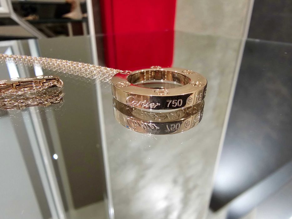 CARTIER Love Rose Gold Large Pendant Дамскo Колие