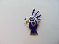 Brosa thunderbird din argint cu lapis lazuli semnata Los Ballesteros