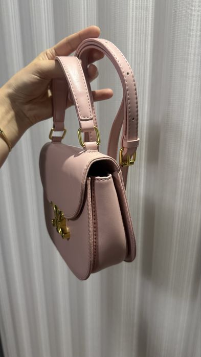 Розовая сумка Celine с тремя отделениями — новая