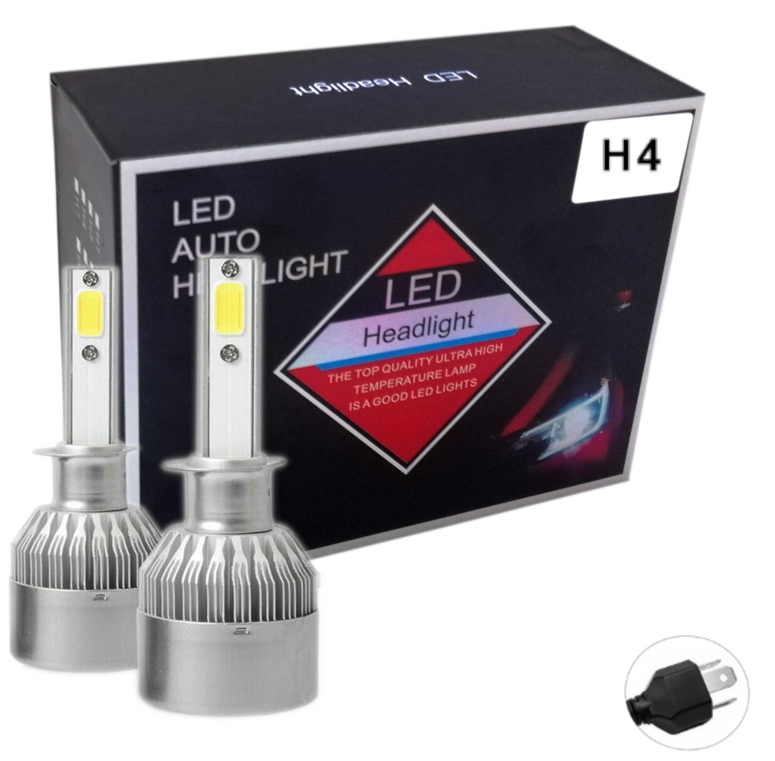 Комплект led 36w 7600lm диодни 2бр. крушки h1 h4 h7 h11 hb3 hb4 12v