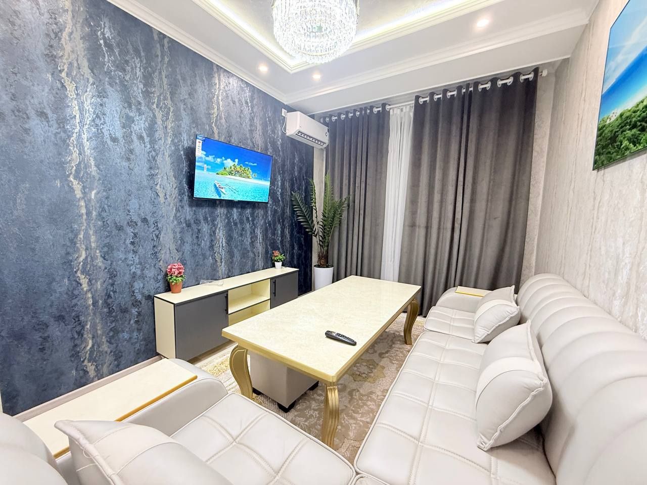 .Новостройка 2комнатная 65.000$ 44м2 евроремонт мебельтехника 13кварта