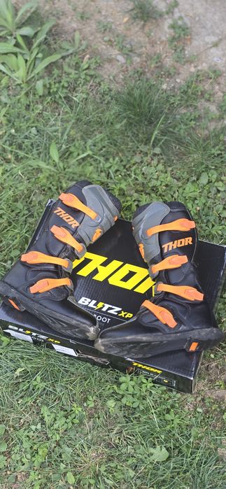 Cizme/Ghete Thor BLITZ XP MX BOOT Portocaliu