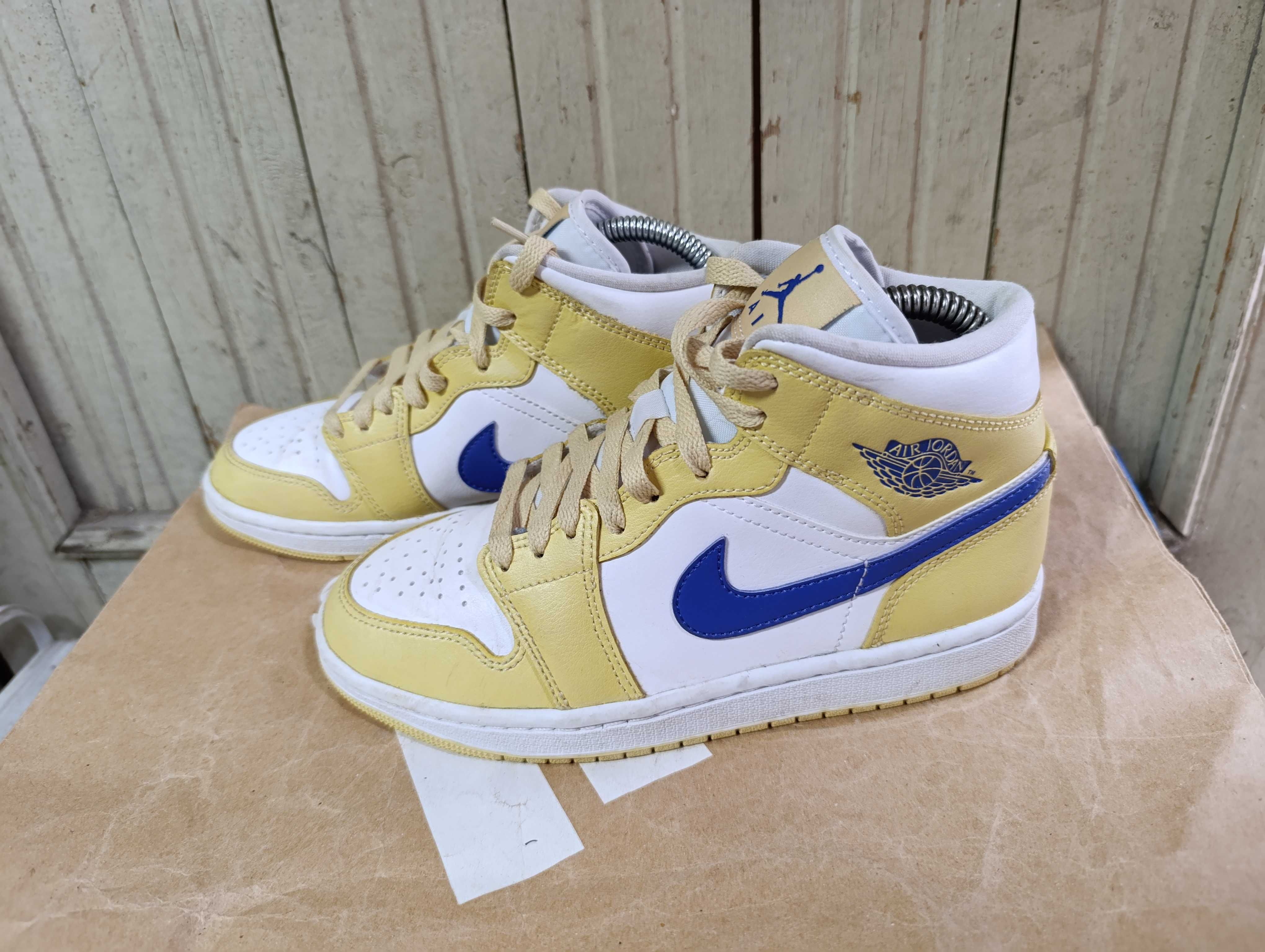 Jordan 1 Mid Lemon Wash Lapis''оригинални маратонки 37.5 номер