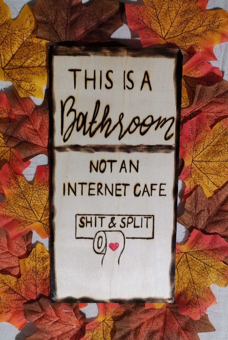 Забавни табелки за всеки дом, ръчно изработени с пирограф