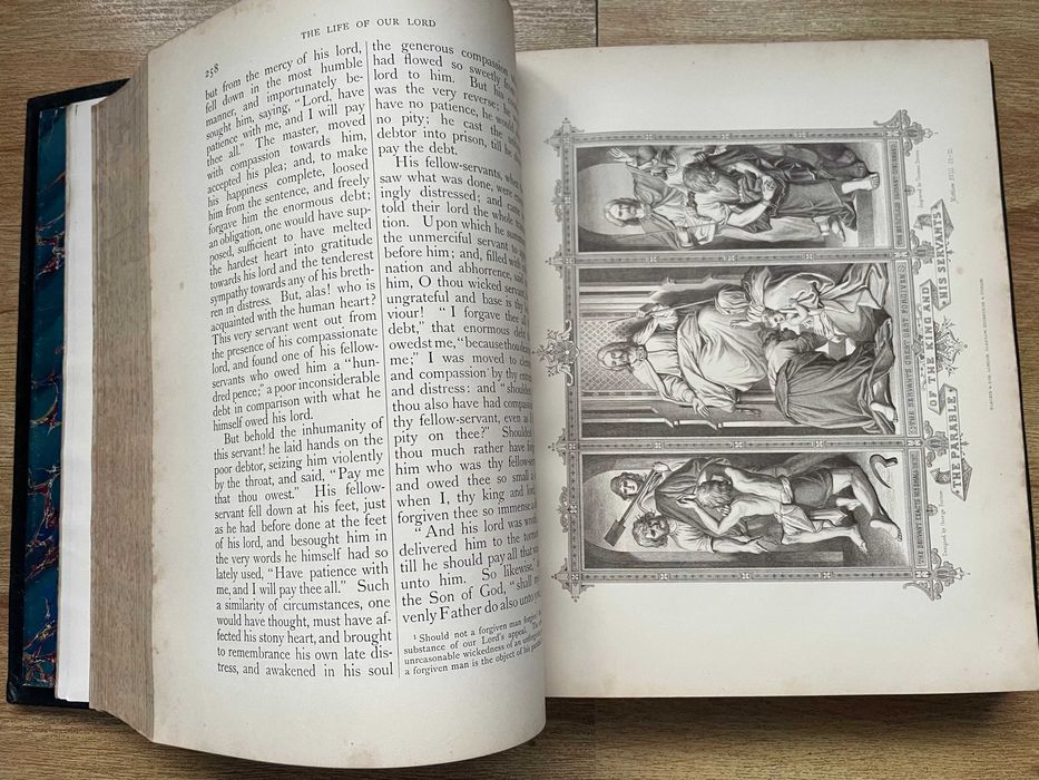 Carte din 1886 , The Life of Jesus Christ , (poze Biblia Biblie veche)