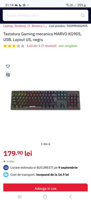 Tastatura mecanica Marvo Scorpion KG905