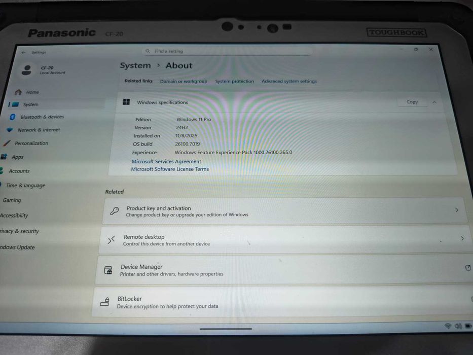 Tableta PC profesionala Panasonic CF-20