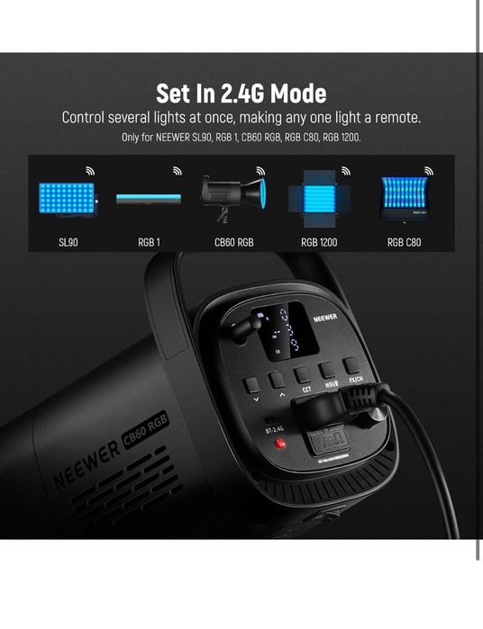 Pro. RGB. Cb60. Диодно Осветление. Постоянно осветление. Видео. Фото.