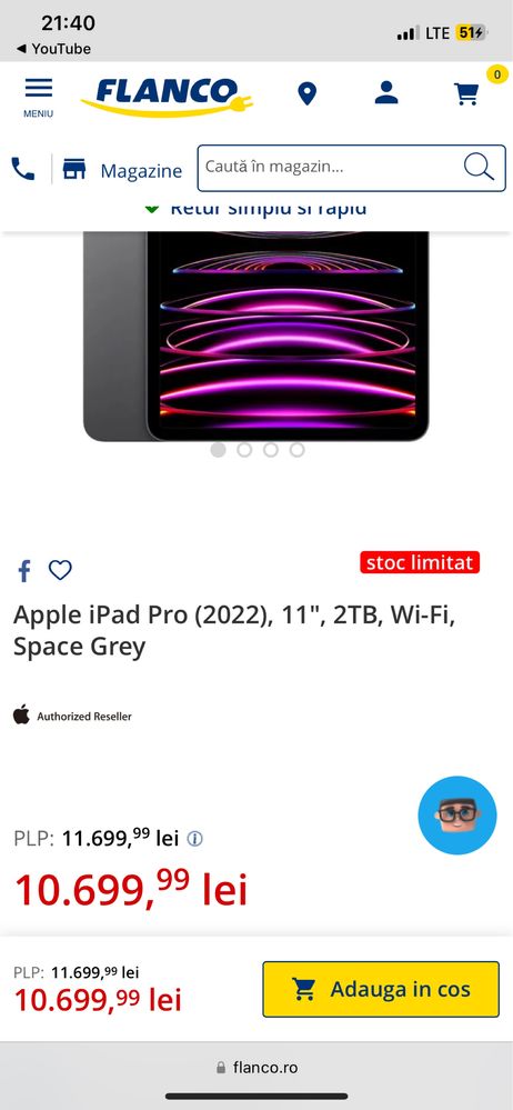 Tableta Apple Ipad Pro 11- 2 Tb,Noua