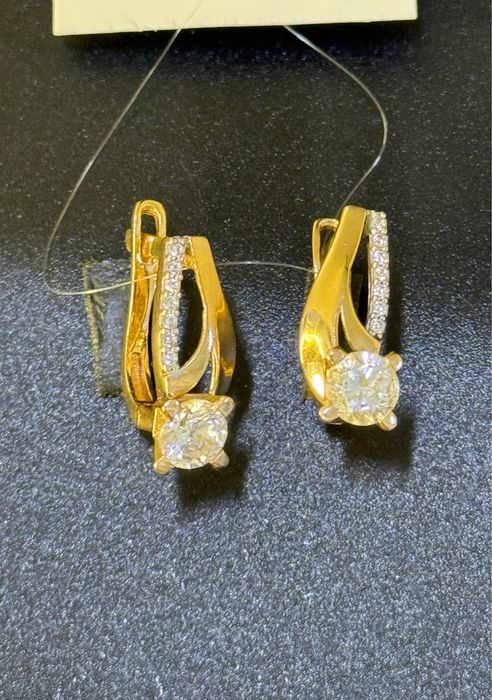 Золото 585  Серьги