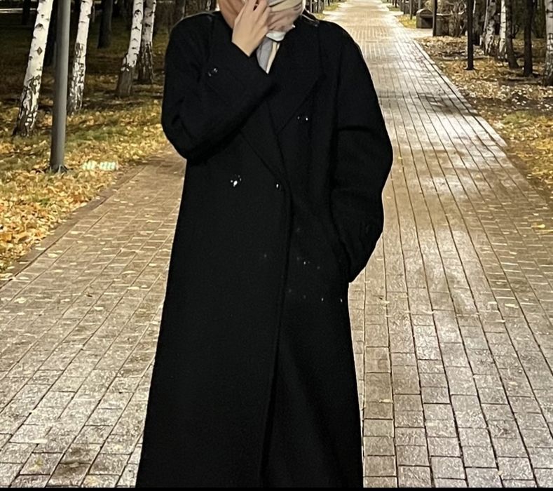 Пальто черный xs