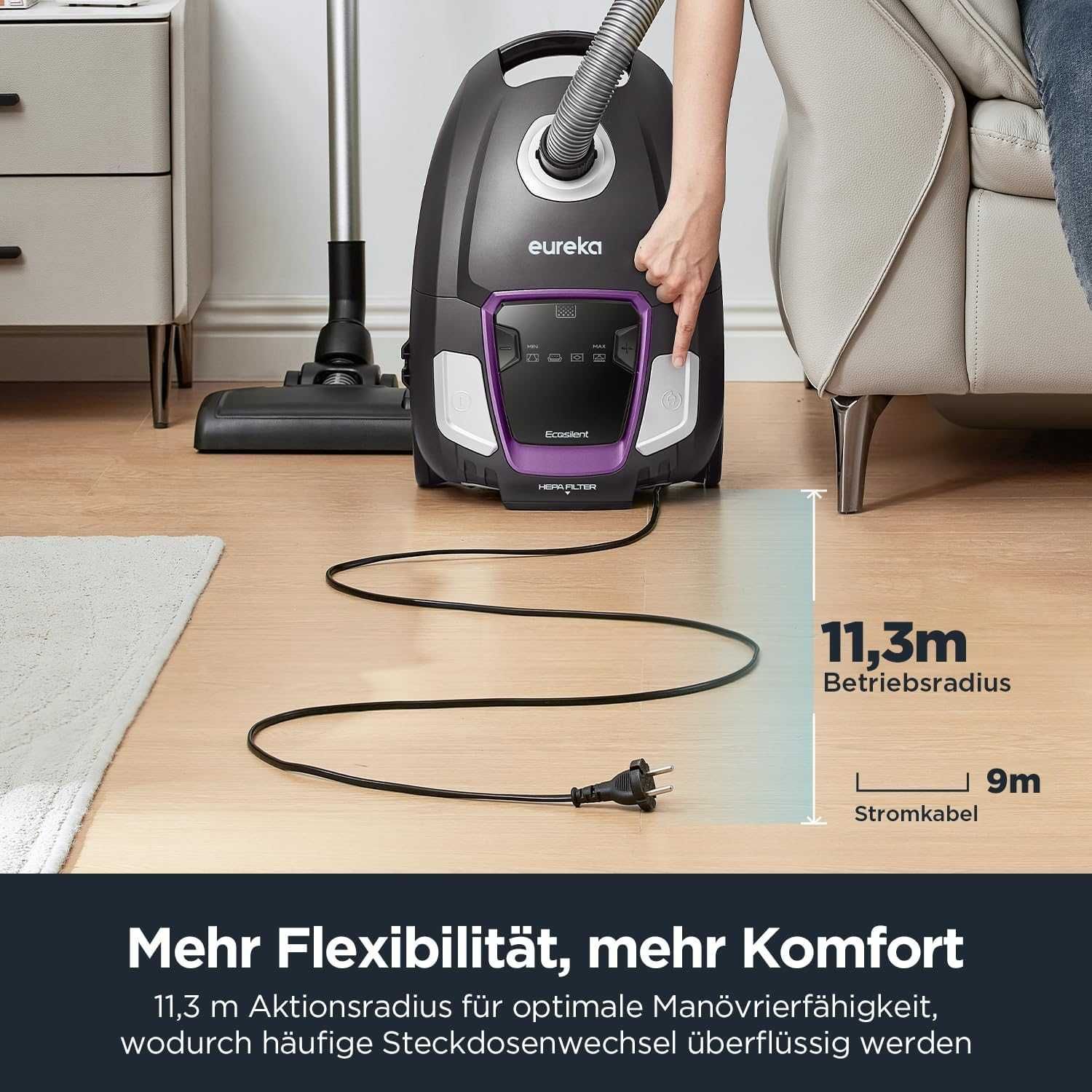 Прахосмукачка с торба Eureka NEN300 (ECQ Silent) 700W