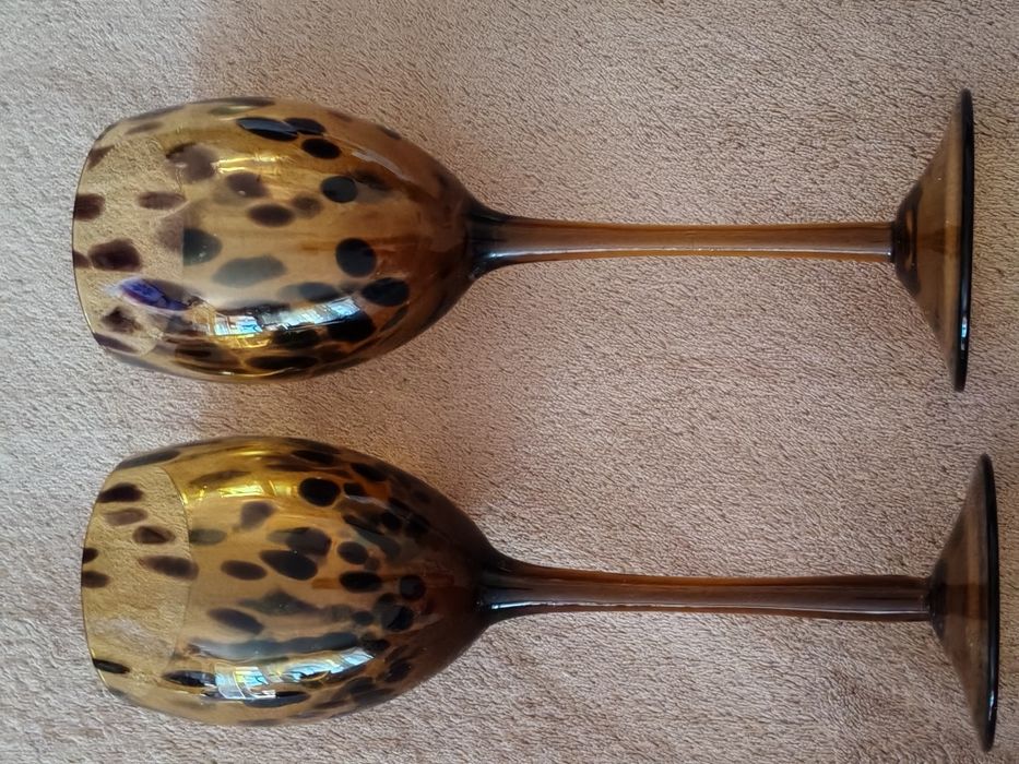 Сервиз 6 броя чаши за бяло вино, Амбър, кехлибар.