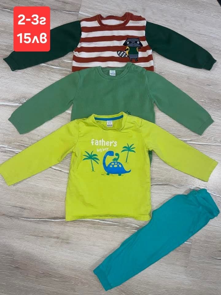 дрешки блузи, панталони, дънки, пижама, бански 24-36м 2-3г.