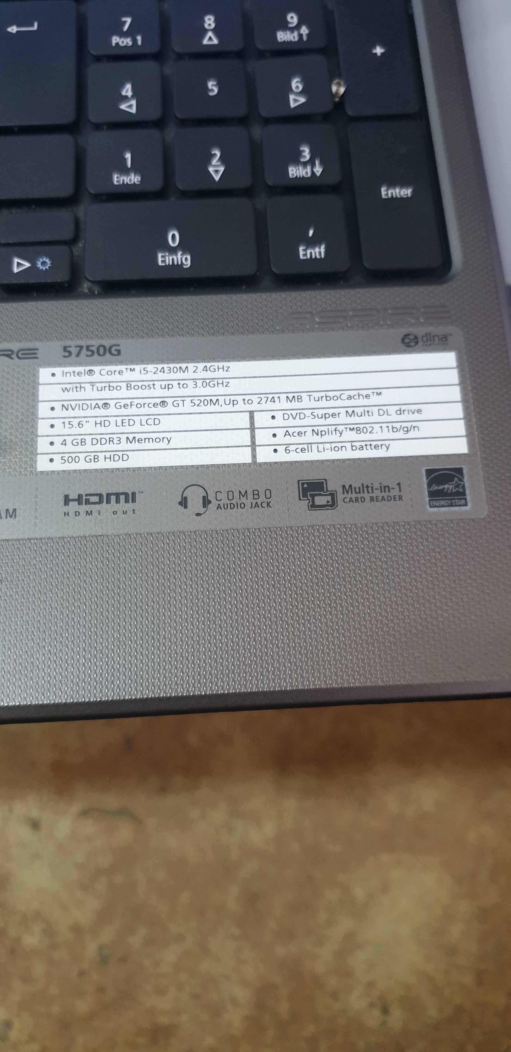 Лаптоп Acer  i5 15.6 инча