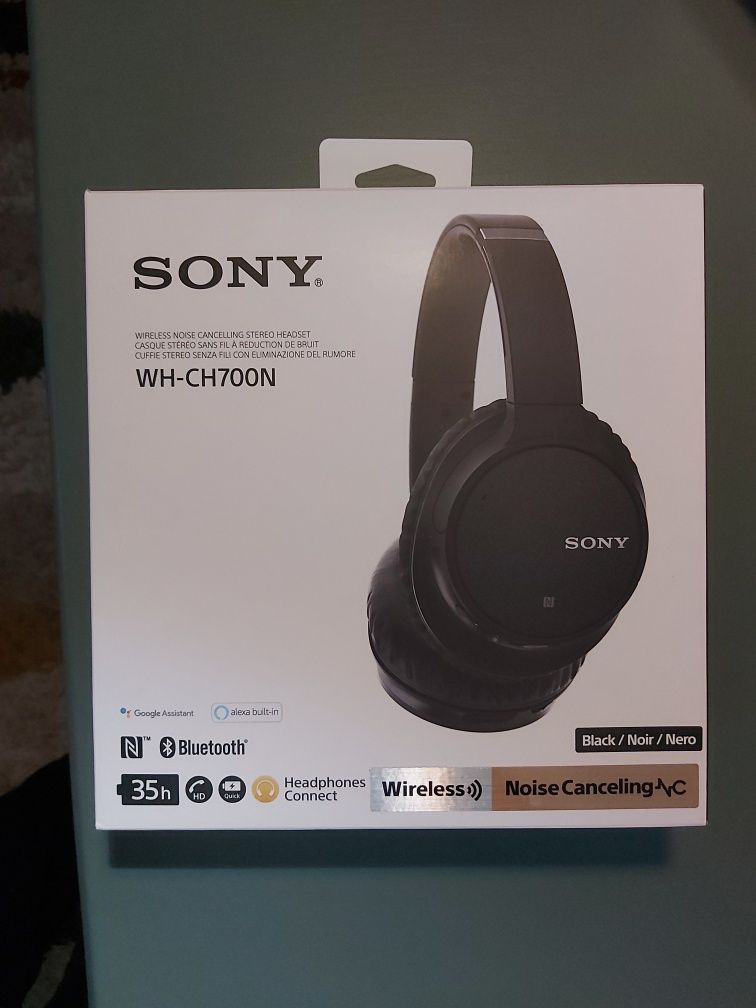 Căști wireless cu anulare digitală a zgomotului SONY WH-CH700N