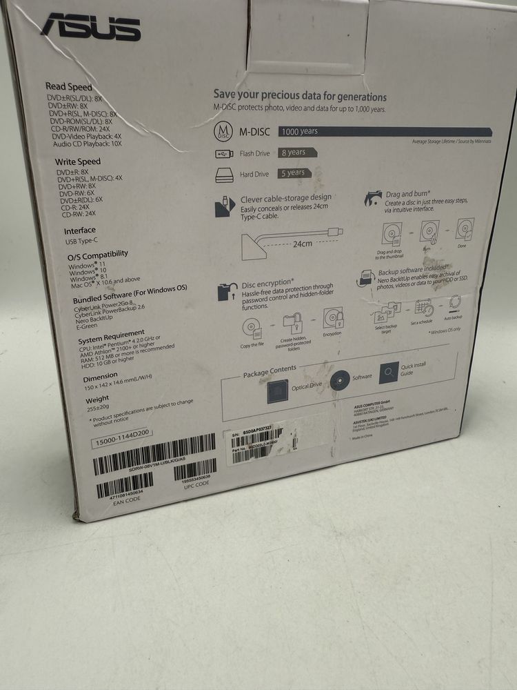 Unitate optica externa Asus ZenDrive V1M Sigilat