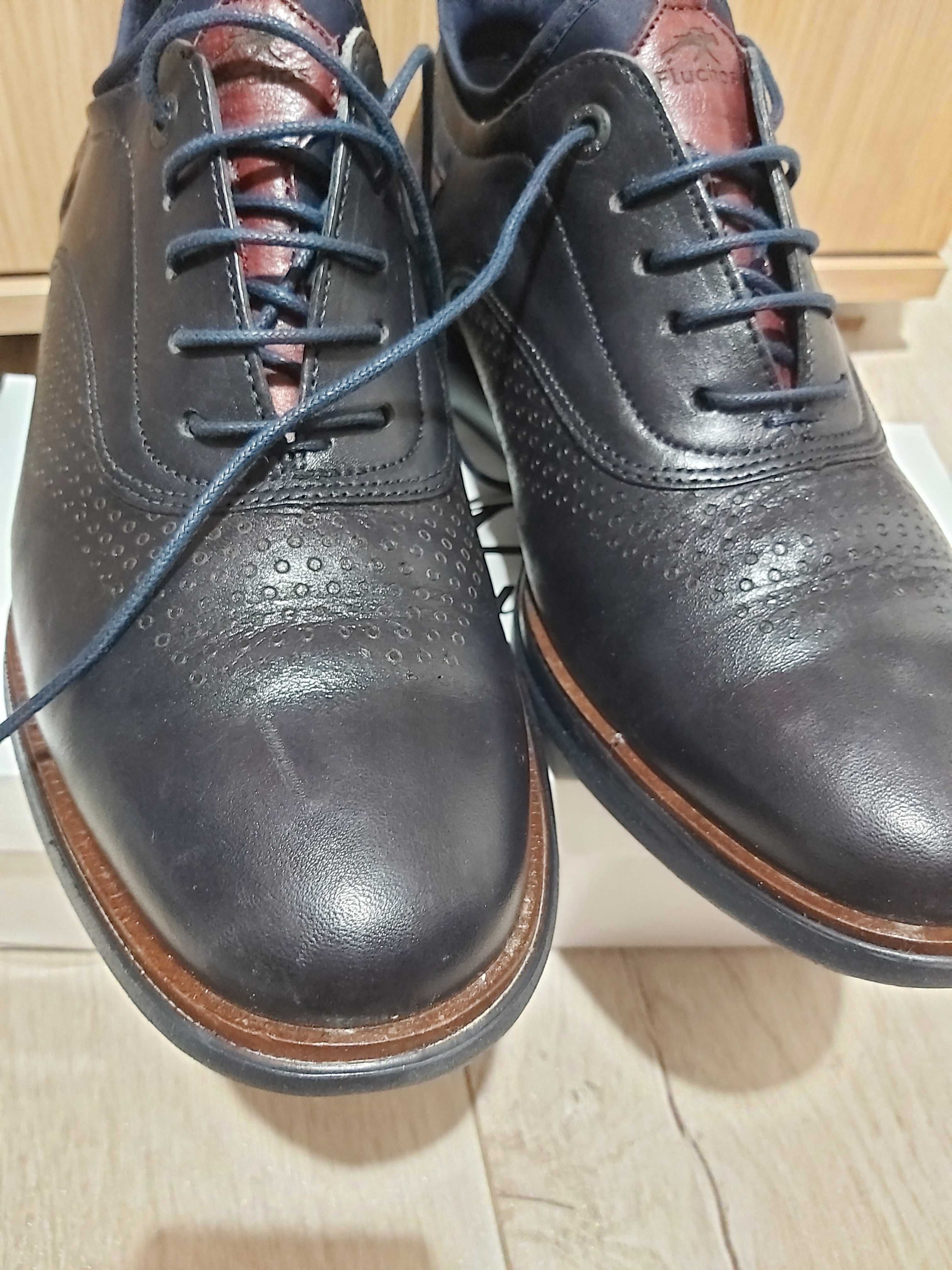 Мъжки официални обувки Fluchos естествена кожа, номер 41, тъмно сини