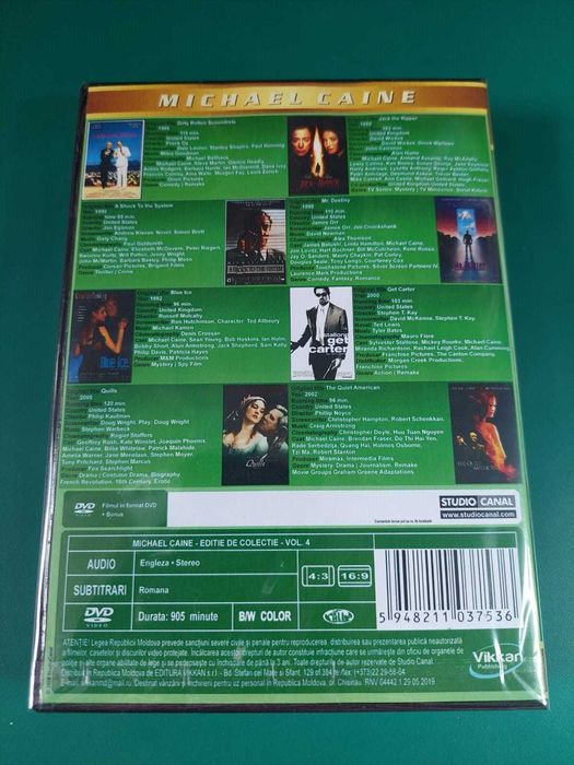 Michael Caine Collection vol. 4 - 8 DVD - subtitrate in limba romana