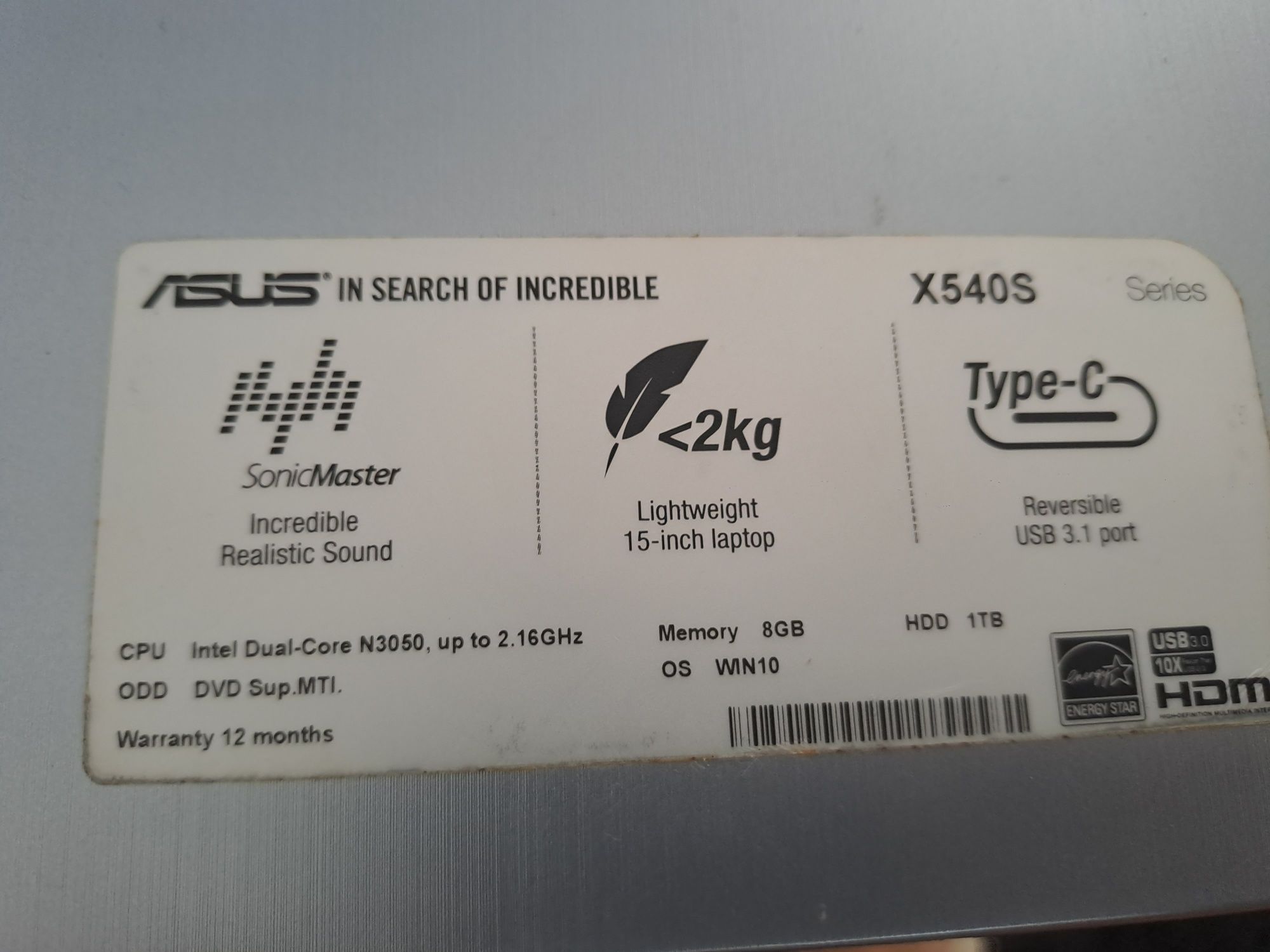 Placa de baza Laptop Asus X540S / X540SA