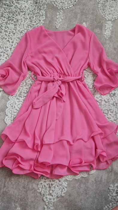 Rochie roz de ocazie 5-6 ani