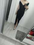 Rochie neagra cu inserții argintii